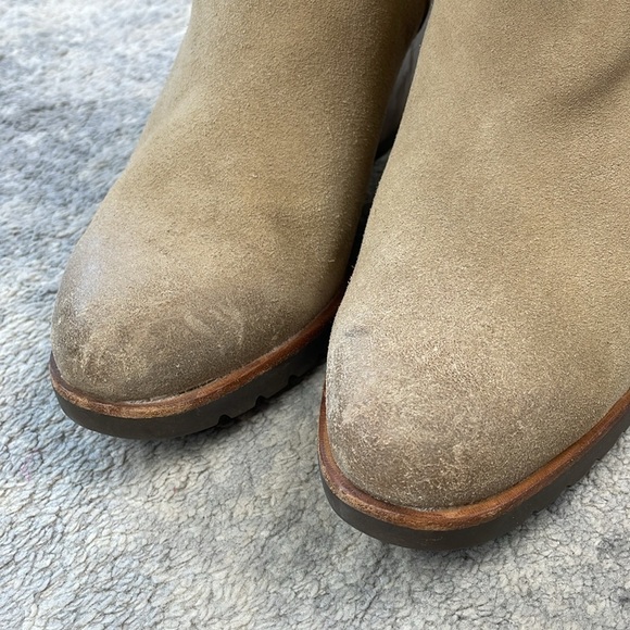Sorel After Hours Chelsea Wedge Ankle Boots Tan Beige Suede Sz 9 - Picture 6 of 16